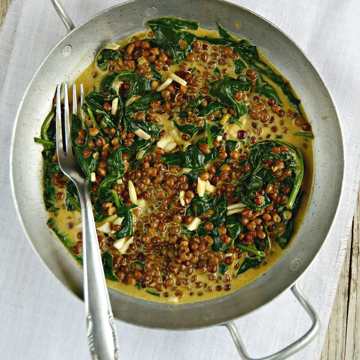 Lenticchie con spinaci