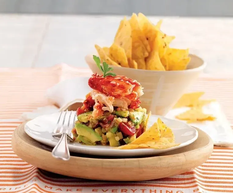 Guacamole con polpa di granchio